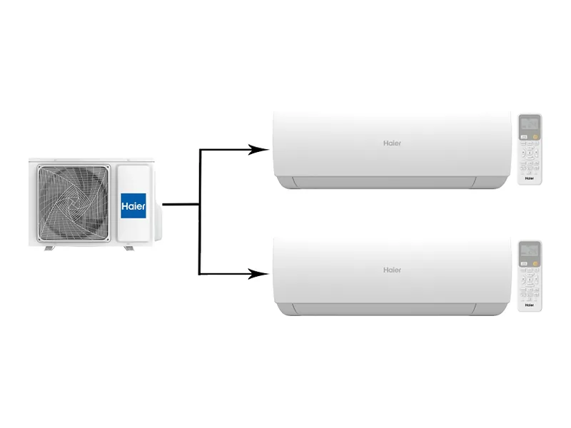 Мульти сплит-система Haier Spirit-M 2U50S2SM2FA/AS25SS1HRA-M/AS25SS1HRA-M