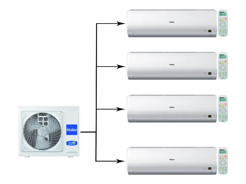 Мульти сплит-система Haier Multi Super Match 4U75S2SR5FA/AS12BS4HRA*4