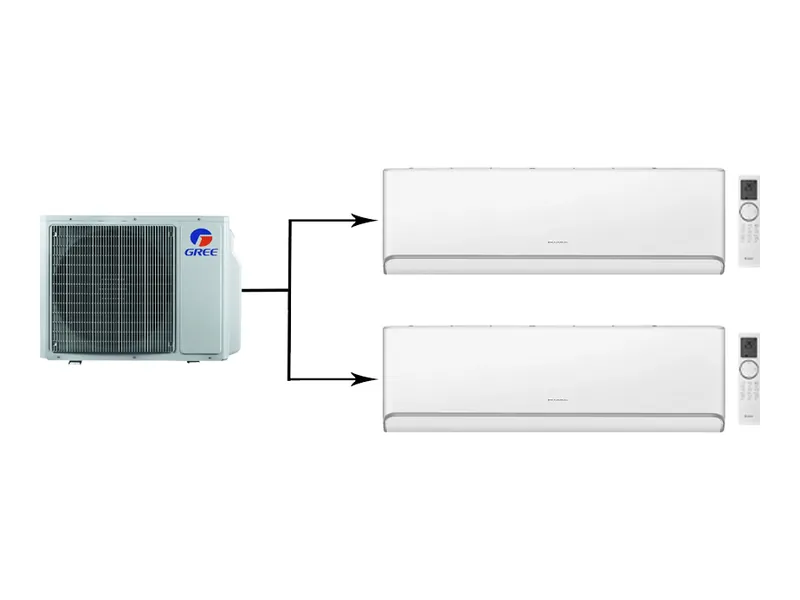 Мульти сплит-система Gree Airy GWHD(18)NK6OO (LC)(LH)/GWH09AVCXB-K6DNA1B/I (white)*2