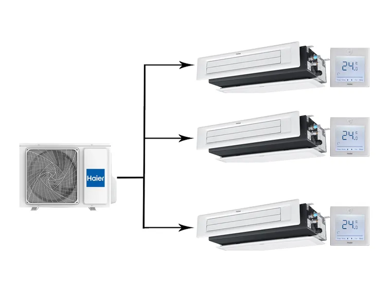 Мульти сплит-система Haier Multi Super Match 3U55S2SR5FA/AD12SS1ERA(N)(P)*3