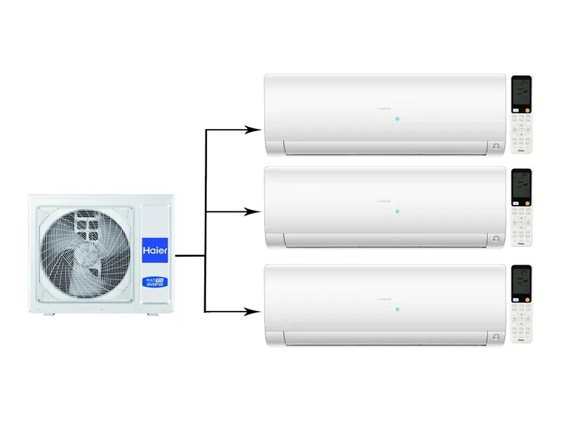 Мульти сплит-система Haier Flexis Super Match 3U70S2SL5FA/AS25S2SF3FA-W*3